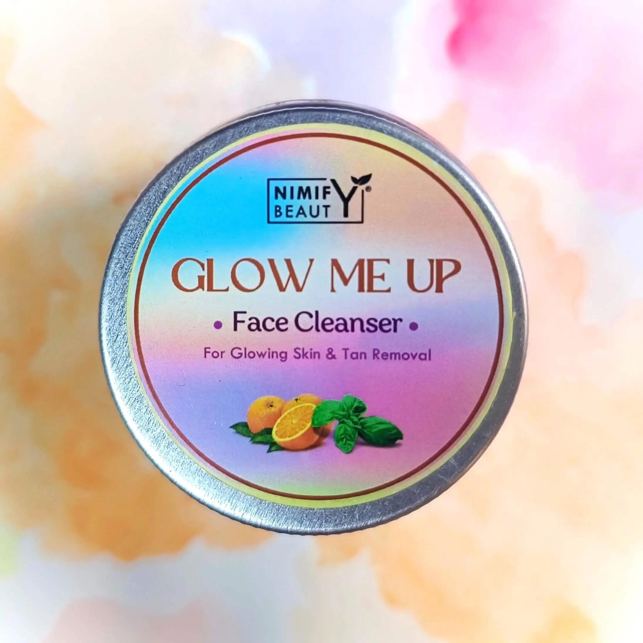 Nimify Beauty Glow Me Up Face Cleanser - Paraben-Free 50g for Radiant & Dull Skin | Gentle Daily Cleansing for Brighter Complexion | Perfect for Morning & Night Skincare Routine