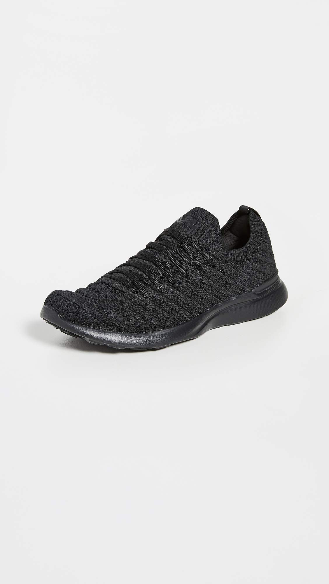 APL: Athletic Propulsion Labs Women's Techloom Wave Running Shoes - Lightweight & Comfortable Sneakers for Women, Black/Black, Size 9.5 US - Perfect for Gym Workouts, Jogging & Casual Wear