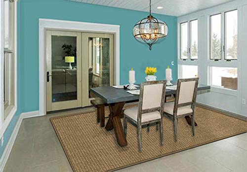 2.5'x12' Eco-Friendly DuraKnit Waffle Pattern Carpet Runner - Indoor/Outdoor Area Rug with Pile & Loop Design for Living Room, Bedroom, Patio, and Entryway
