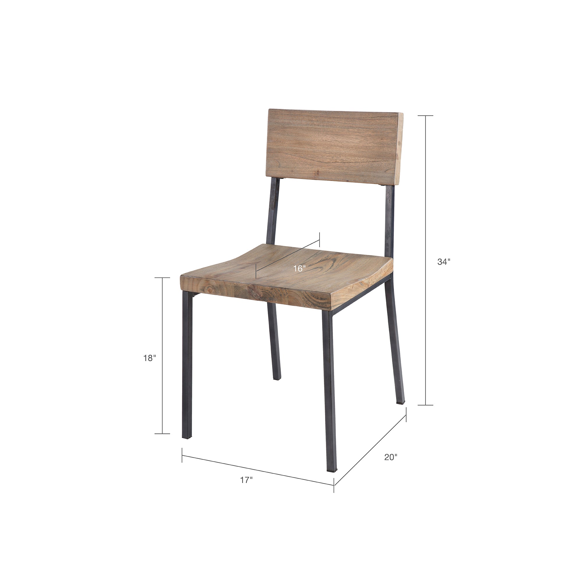 Modern Dining Chairs Set of 2 - Sturdy Wooden Kitchen Chairs with Padded Seats - Perfect for Dining Room, Kitchen, Breakfast Nook & Small Spaces