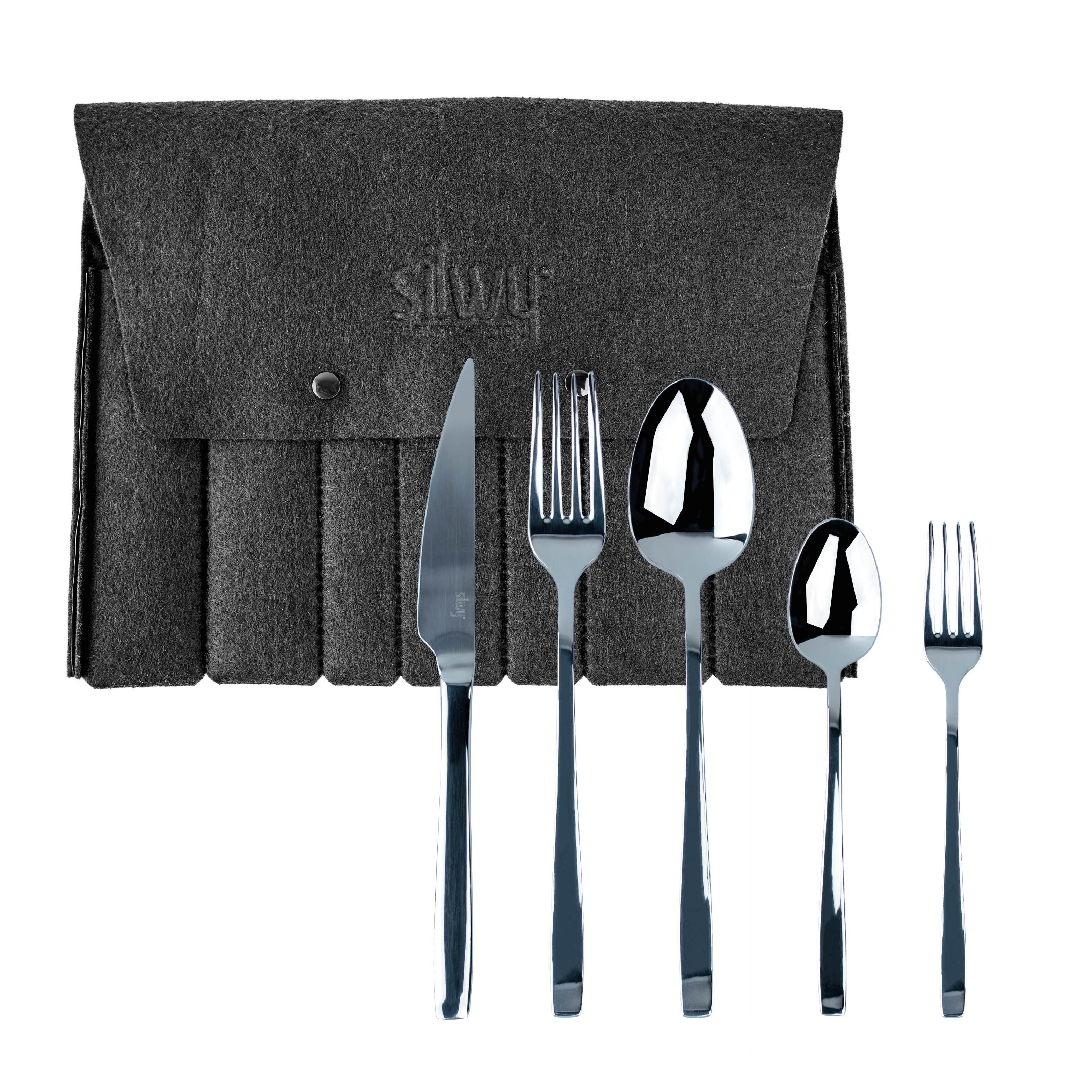 Premium Travel Cutlery Set - Stainless Steel Compact Utensils for Camping, Hiking & On-the-Go Meals | Lightweight & Durable Fork, Knife, Spoon Combo