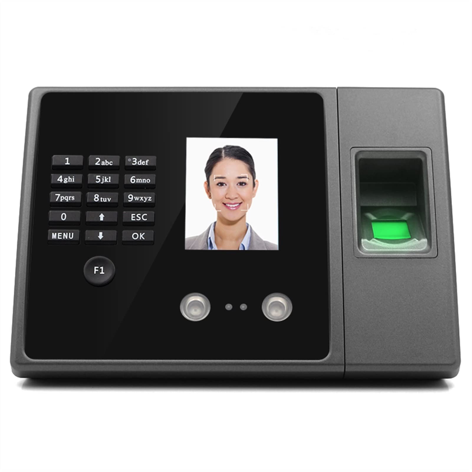 Biometric Time Clock for Employees - Facial Recognition & Fingerprint Attendance System with Ethernet TCP/IP, Password & Card Access - Ideal for Office, Retail & Warehouse Time Tracking
