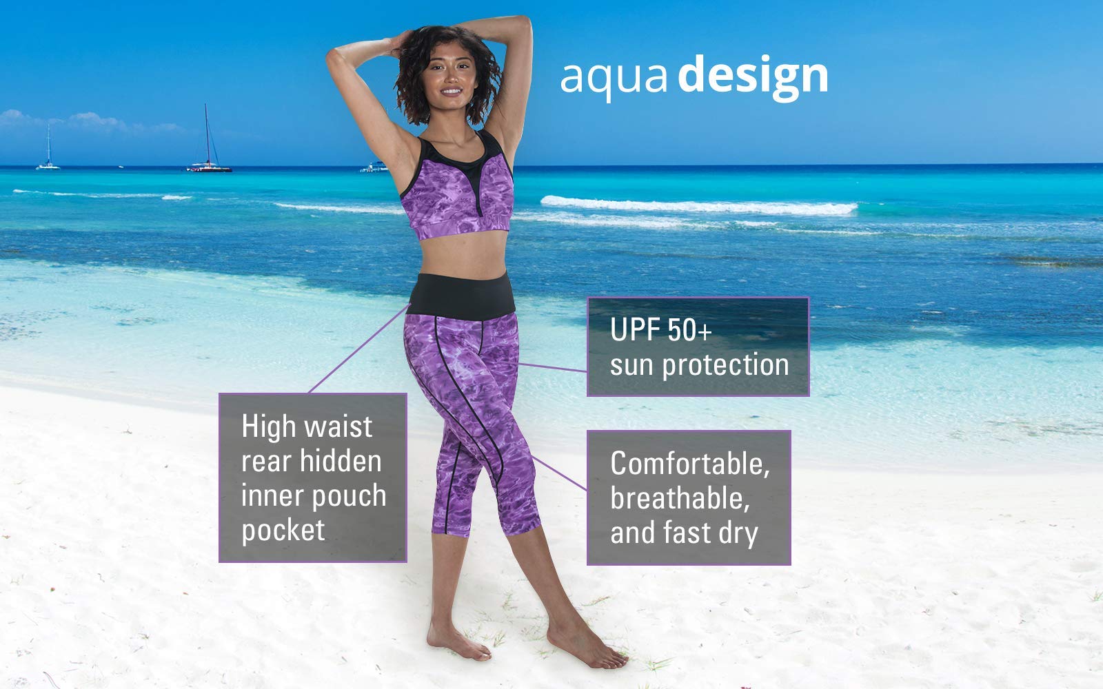 Women's High Waisted Capri Leggings - Stretchy Cropped Yoga Pants for Workouts, Running & Casual Wear