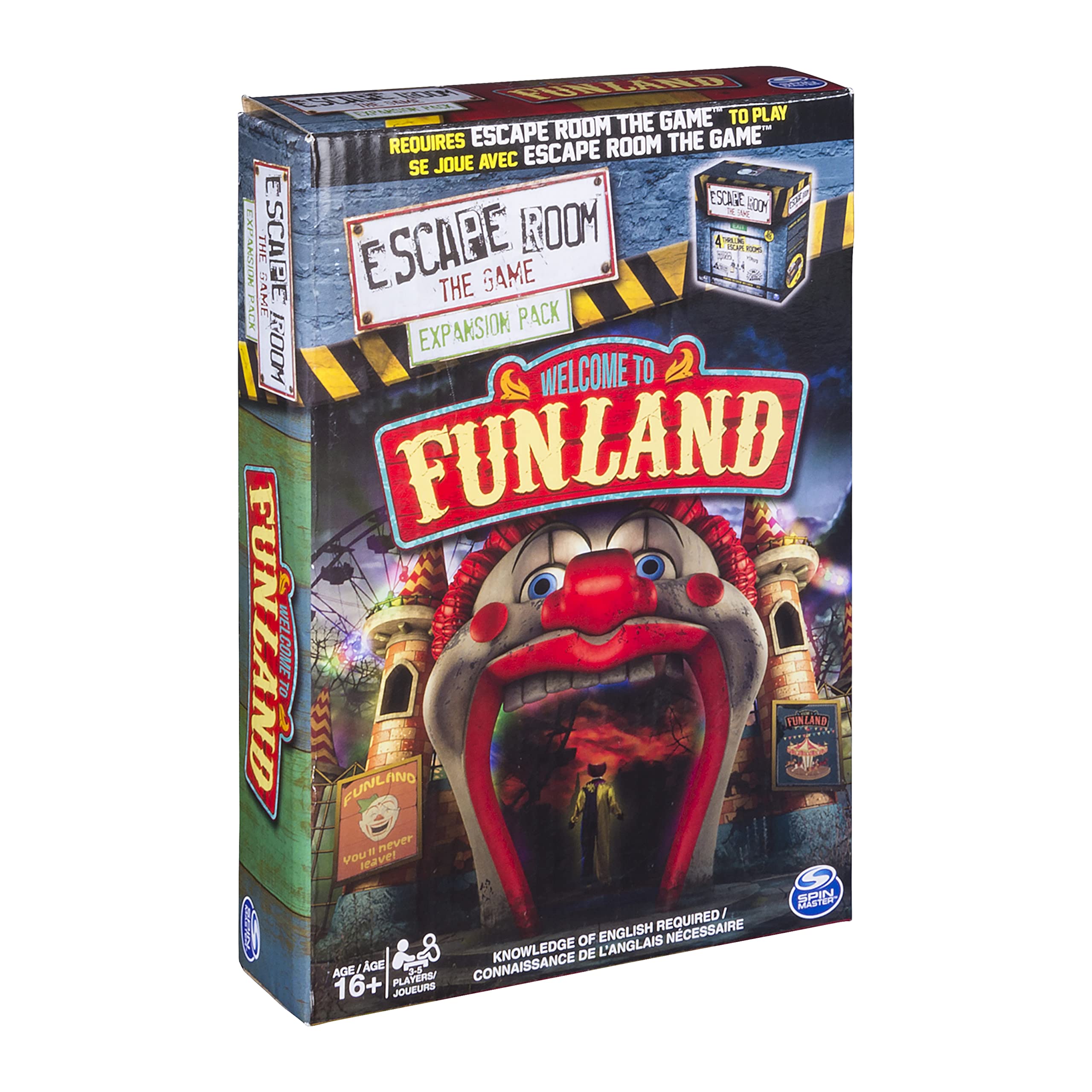 Spin Master Games - Escape Room The Game: Welcome to Funland Expansion Pack | Family Board Game for Teens & Adults, Perfect for Game Nights & Team Building Activities