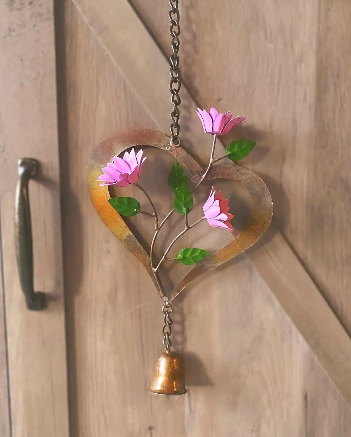 Heart-Shaped Floral Hanging Ornament - Elegant Home Decor for Wall, Window, Nursery & Wedding Decorations