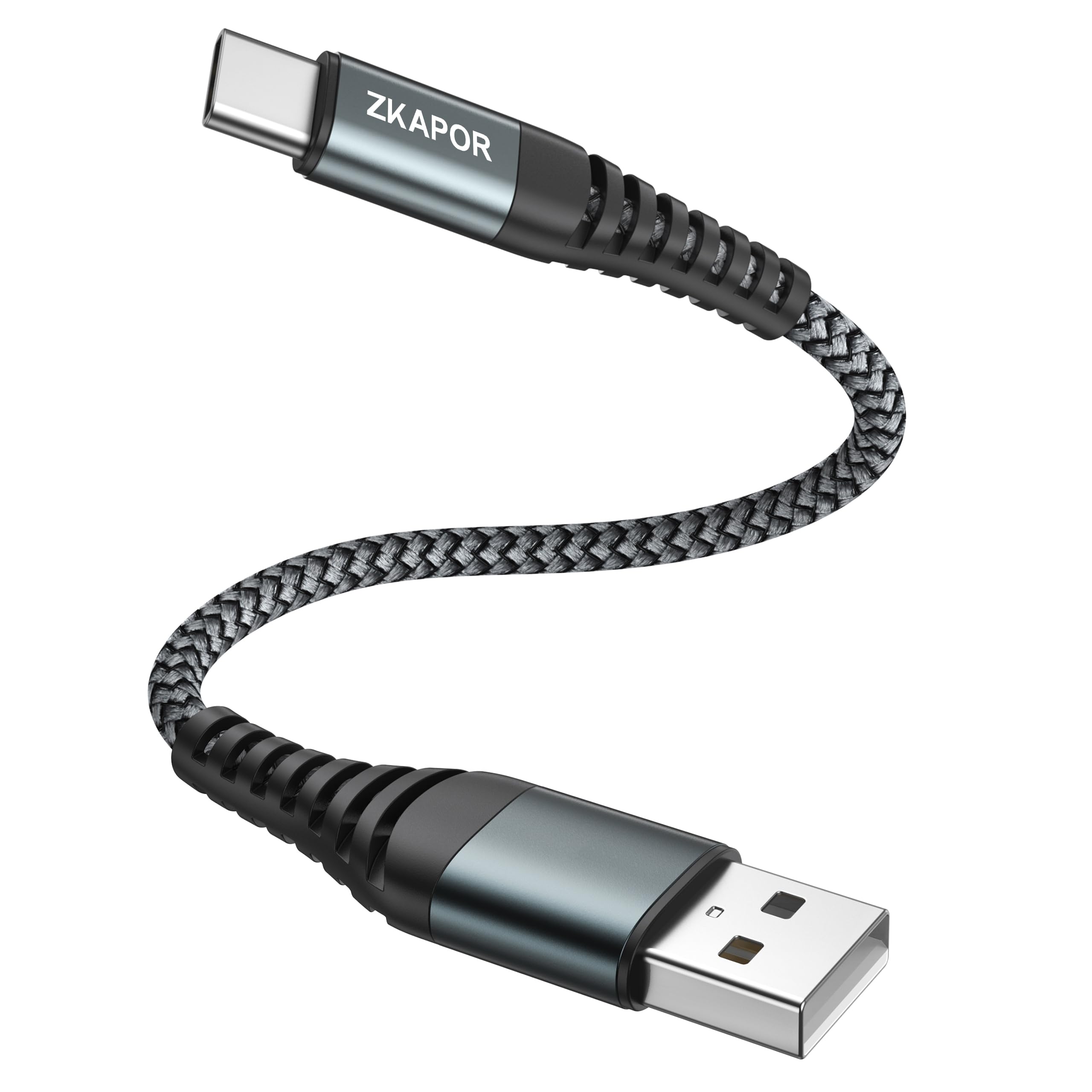 Fast Charging USB C Cable 1ft Short Nylon Braided Type C Charger Cord - 3A Quick Charge Compatible with iPhone 15/15 Pro, Samsung Galaxy S23/S22, Google Pixel - Perfect for Home, Office & Travel Charging
