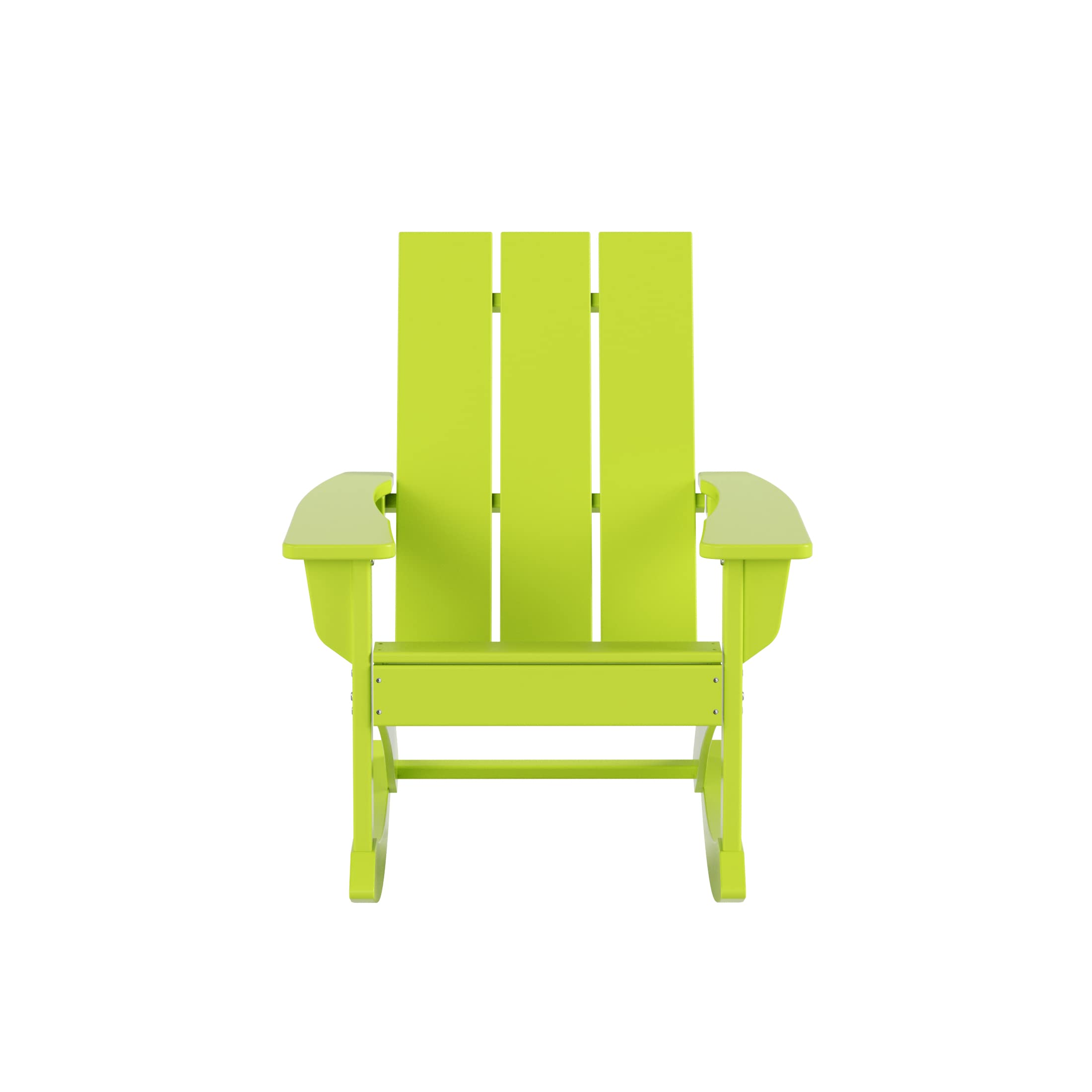 WO Home Furniture 4-Piece Patio Rocking Chair Set - Modern Outdoor HDPE UV-Resistant Rocking Chairs (Lime Green) - Perfect for Backyard, Garden, Poolside & Deck Relaxation