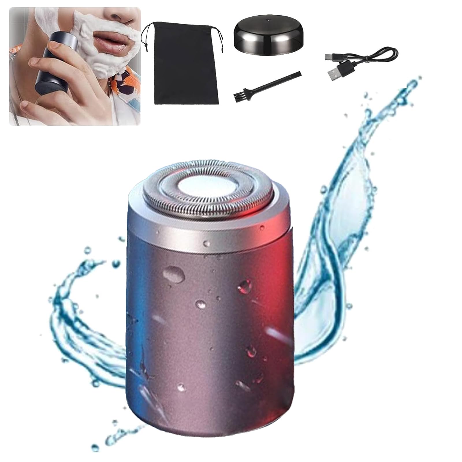 Mini Electric Shaver for Women & Men - Portable Purple Travel Razor with USB Charging - Perfect for Home, Gym, Travel & On-the-Go Grooming