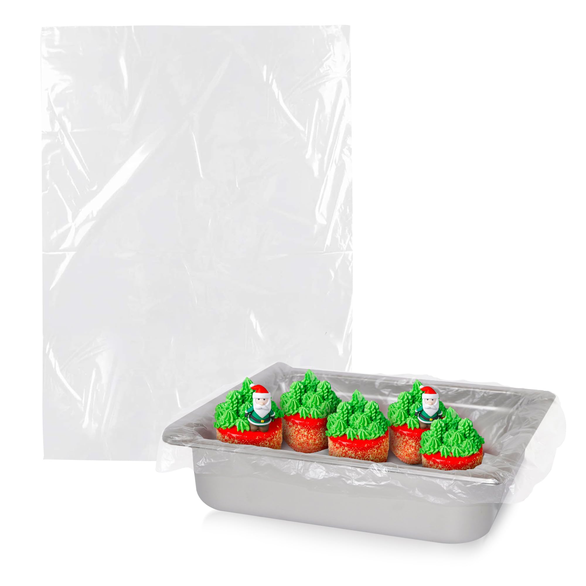 APQ 1500-Pack Steam Table Pan Liners on Roll - 34x25 Inch High Density Polyethylene Bun Pan Covers (0.50 mil Thickness) with Twist Ties - Perfect for Catering, Cafeterias, Restaurants & Food Service Businesses