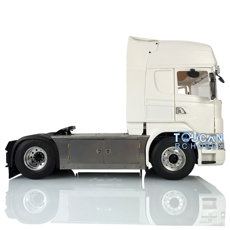 1/14 LESU Metal 4x4 Chassis Highline Cabin RC Tractor Truck Simulation Vehicle - Unassembled DIY Hobby Model with Light ESC Servo Motor for Off-Road Adventure & Collection Display