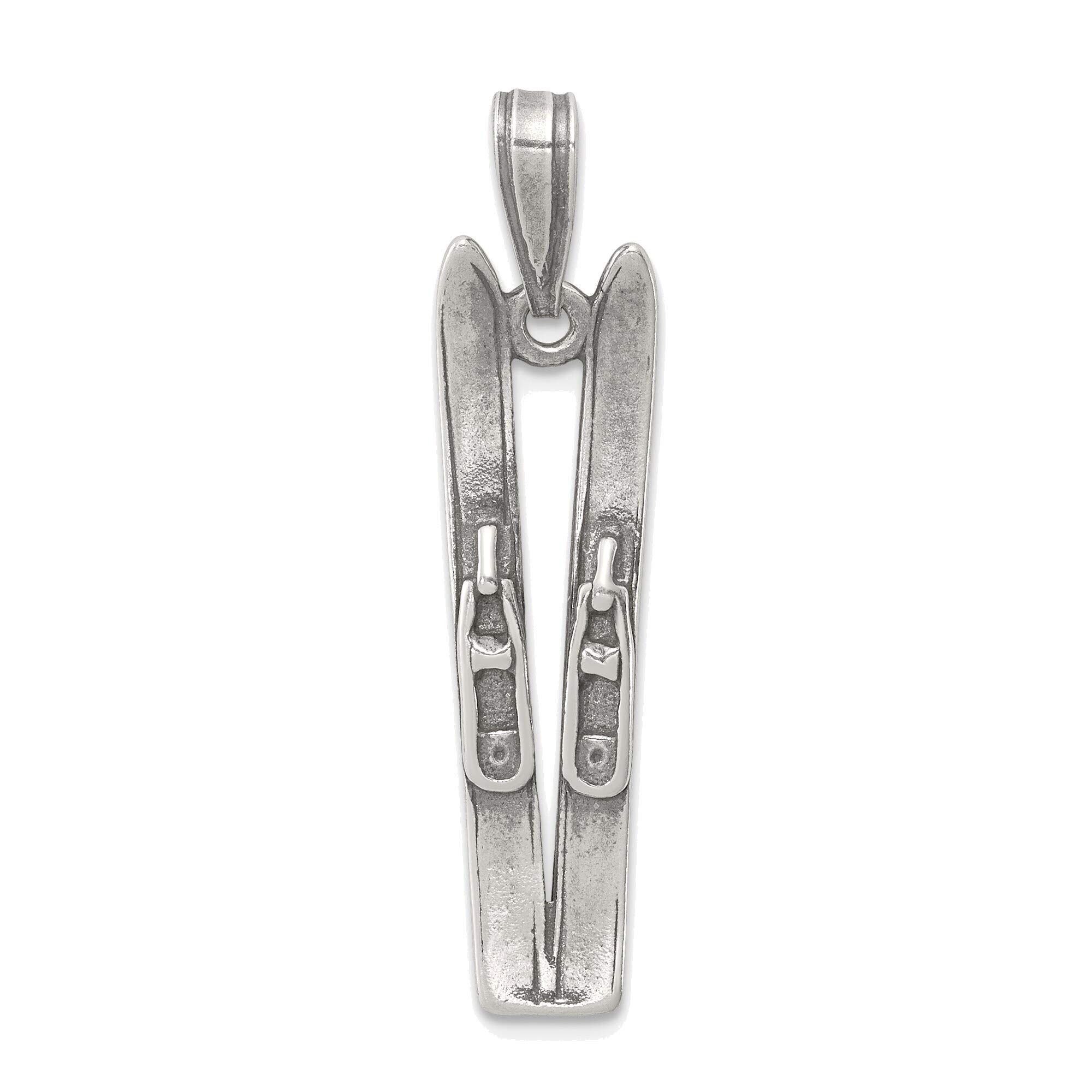 Sterling Silver Ski Charm Jewelry - Perfect for Winter Sports Gifts