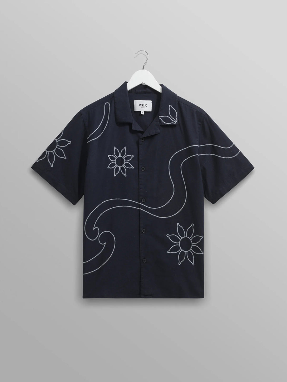 Didcot Shirt for Women - Navy Blue Floral Embroidered Casual Blouse | Perfect for Spring Outfits, Office Wear & Date Nights