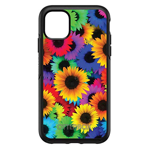 Red Green Yellow Sunflowers On Black Case