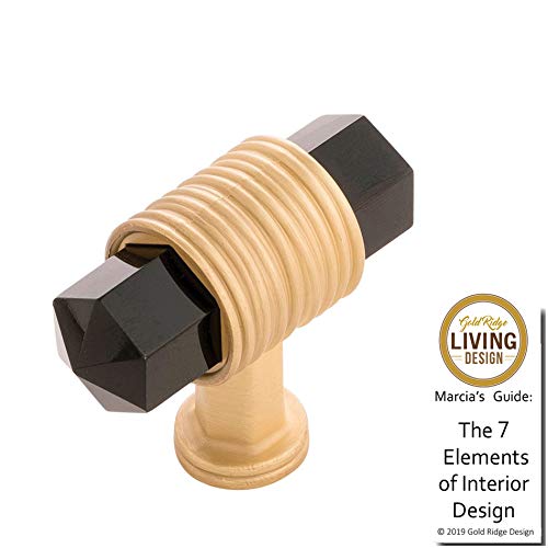 5-Pack Chrysalis T Knob in Polished Nickel with Glass - Belwith Keeler 3/4