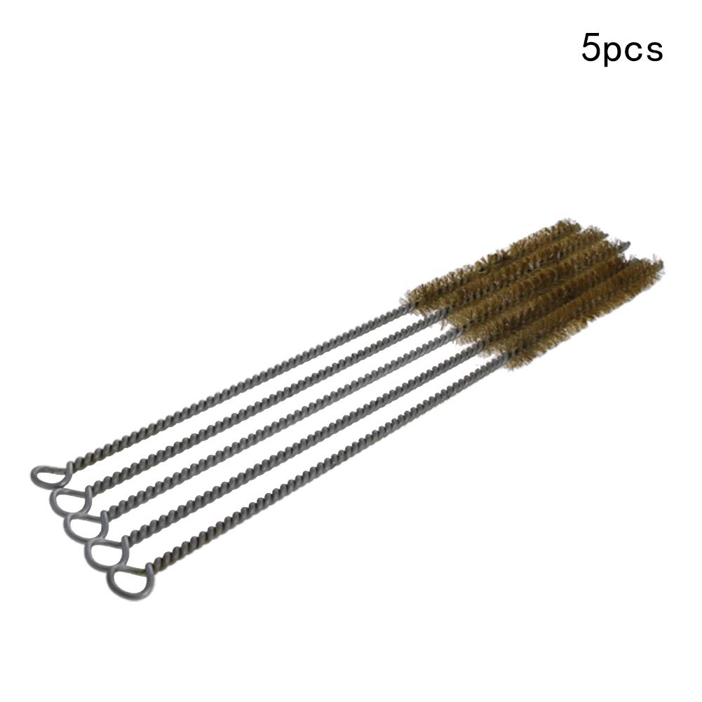 Utoolmart Copper Wire Cleaning Brush Set - 5pcs Spiral Power Tube Brushes (0.5-inch Diameter, 12-inch Length) for Deep Cleaning Bottles, Pipes & Hard-to-Reach Areas - Premium Copper Wire Tube Brush Cleaning Tools