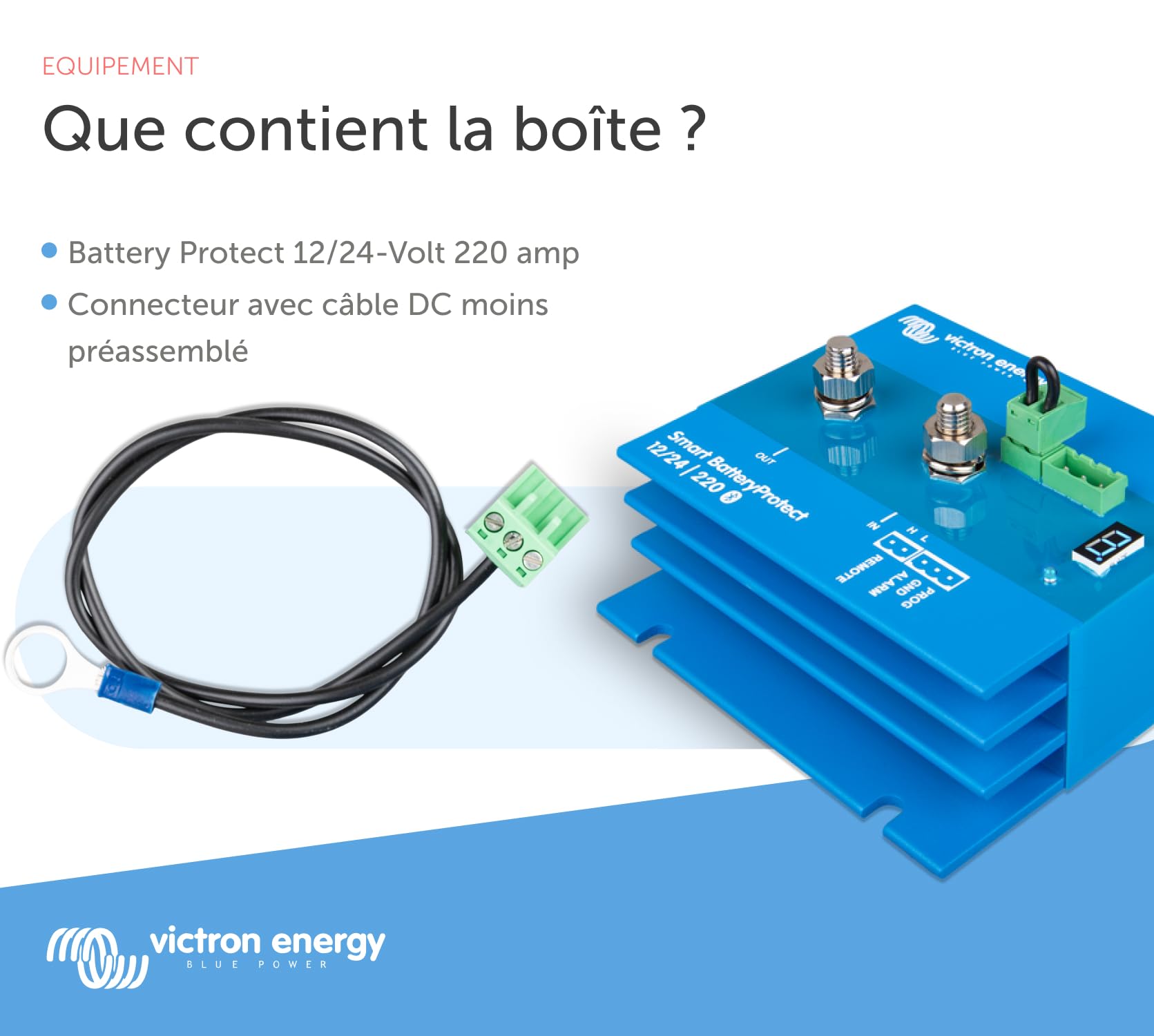 Victron Energy Smart BatteryProtect 12/24V 220A Bluetooth - Battery Management System for RVs, Boats & Solar Power Systems