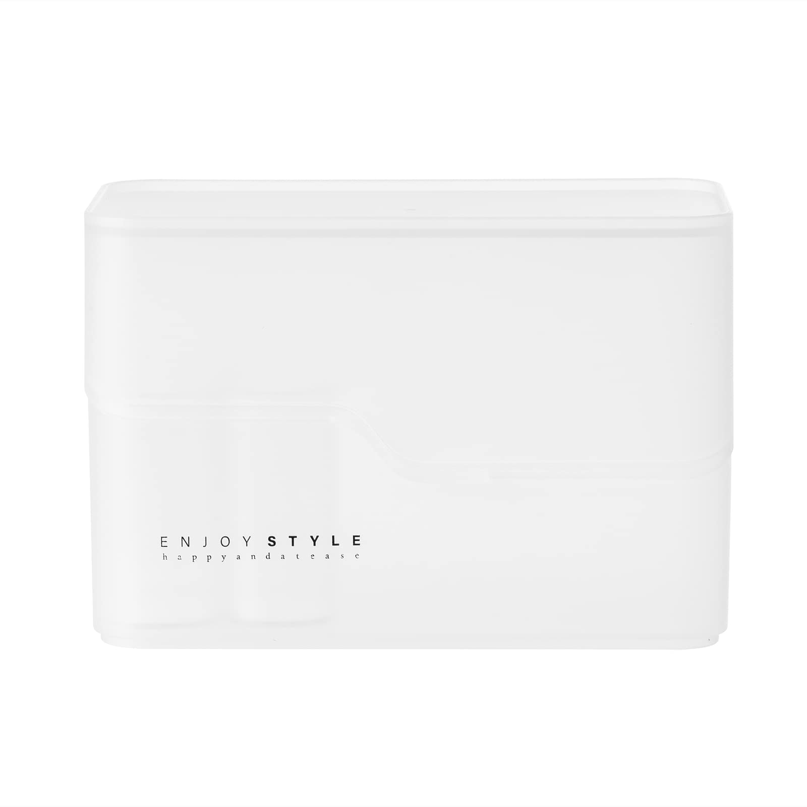 Premium Cotton Swab & Q-Tip Holder - White Bathroom Vanity Organizer for Makeup, Cotton Balls & Beauty Essentials | Perfect for Countertop Storage, Travel & Salon Use