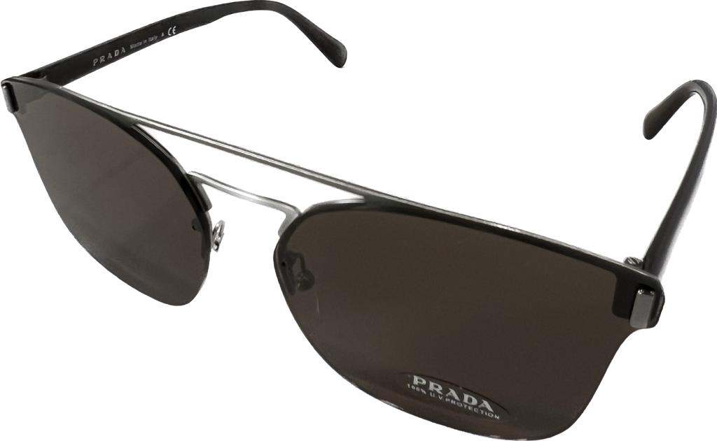 Prada PR67TS 5AV8C1 Sunglasses - Gunmetal/Brown Frame with UV Protection - Perfect for Outdoor Activities & Fashion Statement