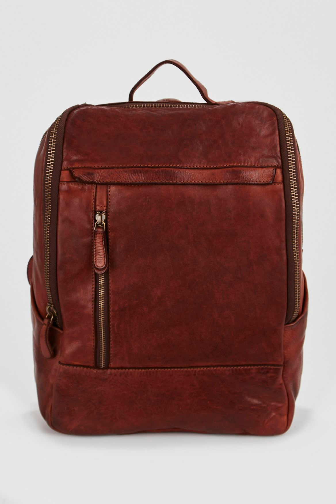 Premium Kingsley Genuine Leather Large Backpack for Men & Women - Durable Travel, Work & College Laptop Backpack with USB Charging Port
