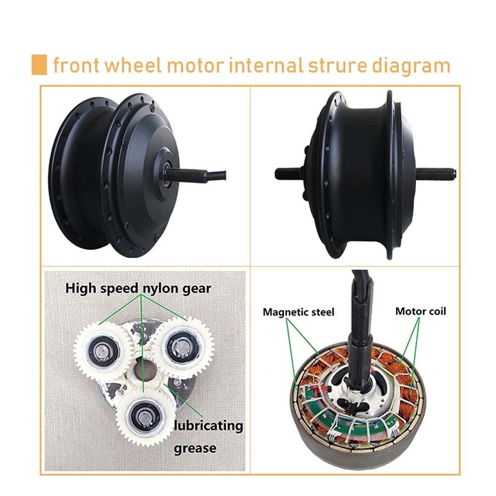 ZYXU 36V 500W Electric Bike Conversion Kit - E-Bike Motor Hub Kit for 16