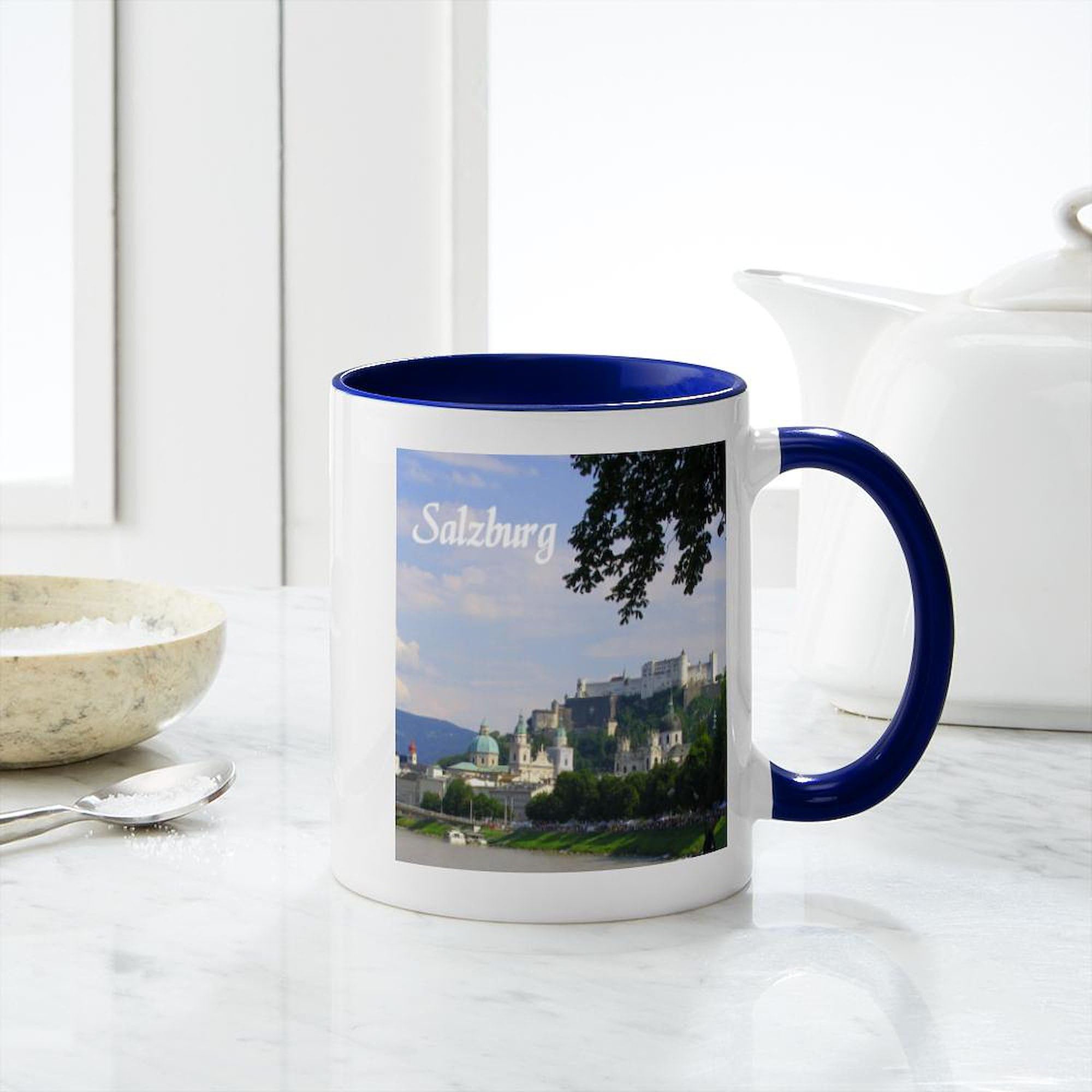 Salzburg Souvenir Coffee Mug - 11 oz (325 ml) Ceramic Travel Mug for Tea & Coffee - Perfect Gift for Austria Lovers & Home Office Use
