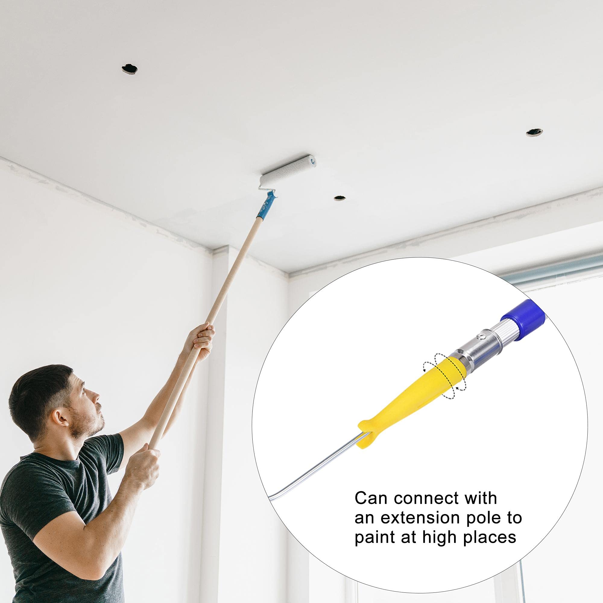 uxcell 4 Inch Paint Roller Frame with 17.1