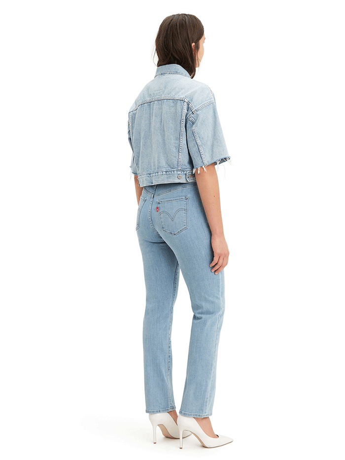 Levi's Women's Classic Straight Jeans - Slate Oahu Morning Dew | Comfortable & Stylish Denim for Casual Wear, Work & Everyday Outfits