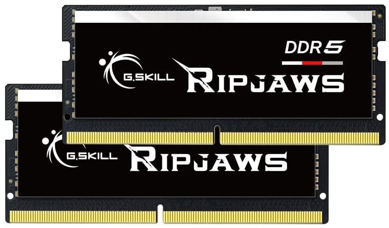 G.SKILL Ripjaws DDR5 SO-DIMM 32GB (2x16GB) 4800MHz CL34 Laptop RAM - High Performance Memory for Gaming Laptops, Workstations & Content Creation (Non-ECC, Unbuffered) - Perfect for Gaming, Video Editing & Multitasking
