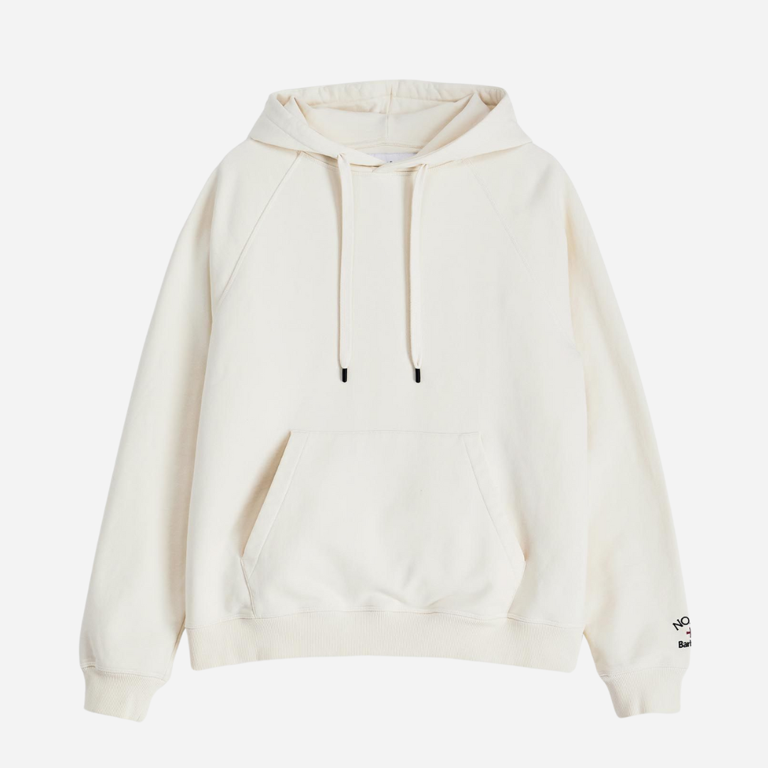 Barbour x NOAH Hoodie - Whisper White | Premium Cotton Blend Unisex Pullover | Perfect for Urban Streetwear & Outdoor Adventures