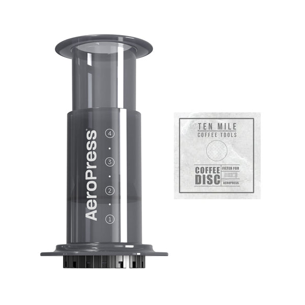 AeroPress Coffee Maker Starter Kit - Portable Espresso & Coffee Press for Travel, Camping & Home Brewing - Includes Filters & Scoop