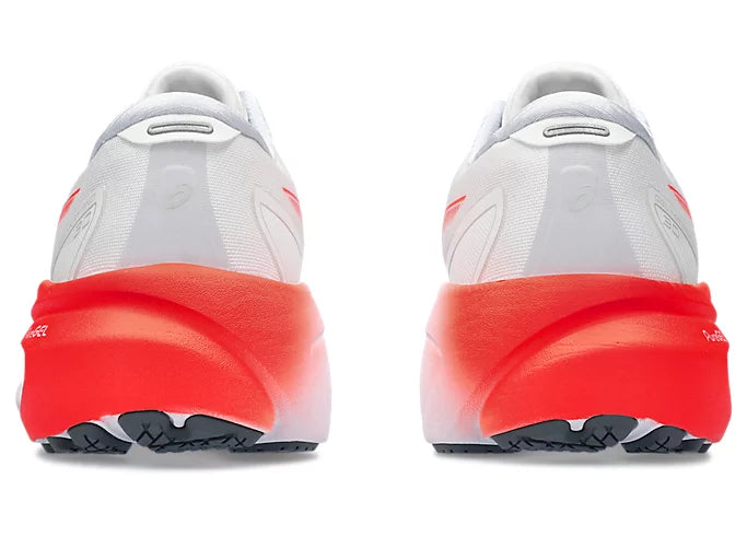 ASICS Men's GEL-KAYANO 30 Running Shoes - White/Sunrise Red | Stability & Cushion for Long-Distance Running | Perfect for Marathon Training & Road Running