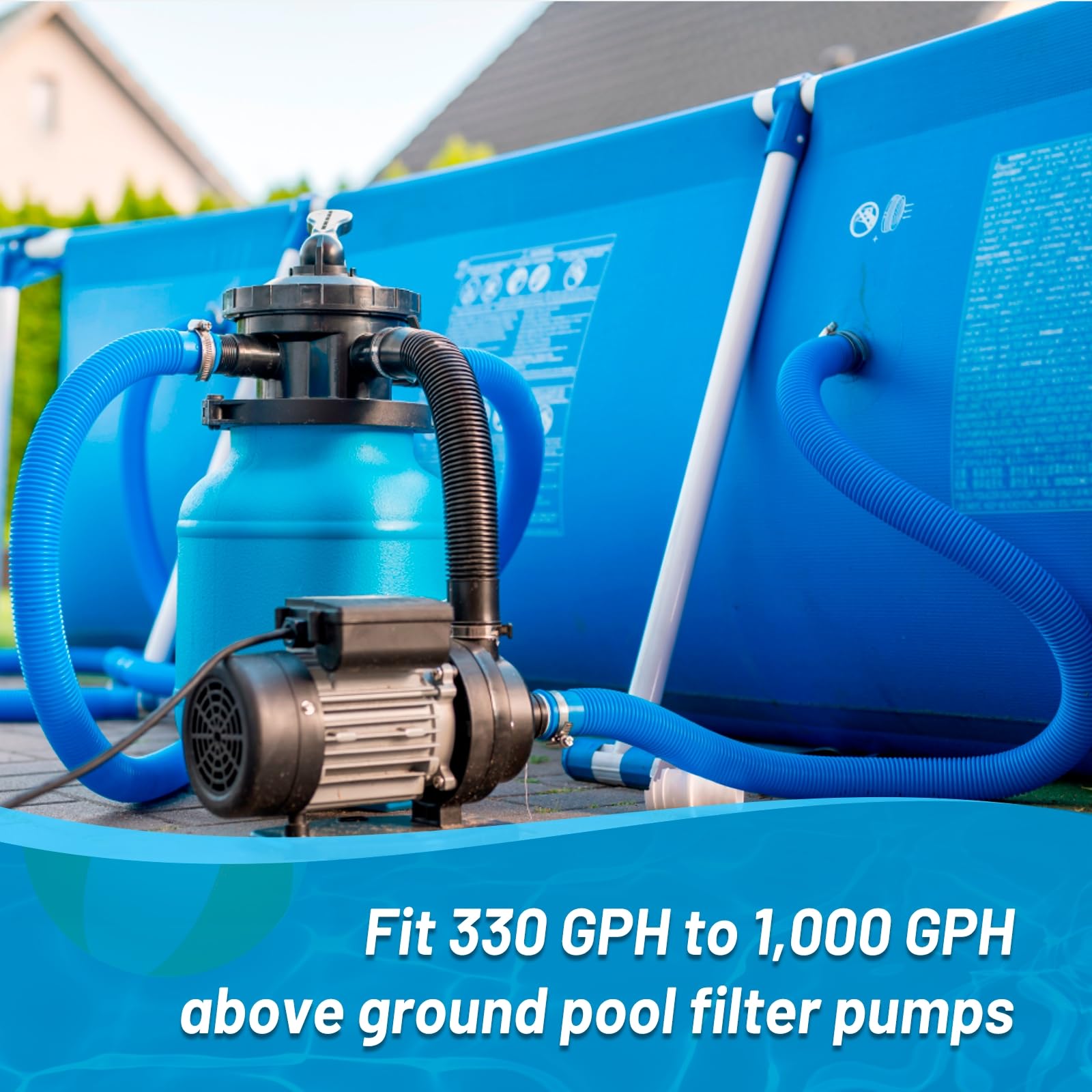 Intex Pool Pump Replacement Hose 1.25 x 41 Inch - Compatible with Intex Filter Pump 607, 637 & 32mm Above Ground Pools - Includes 6 Hose Clamps - Perfect for Pool Maintenance & Water Circulation