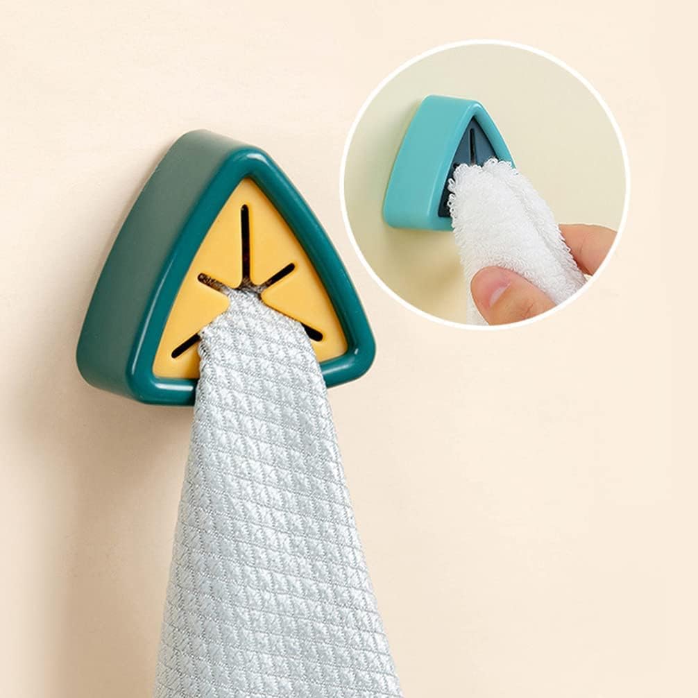 RAIYARAJ Plastic Kitchen Towel Holder - Wall Mounted No Drill Hooks for Dish Racks & Rag Storage - Perfect for Organizing Kitchen Towels, Sponges & Cleaning Cloths
