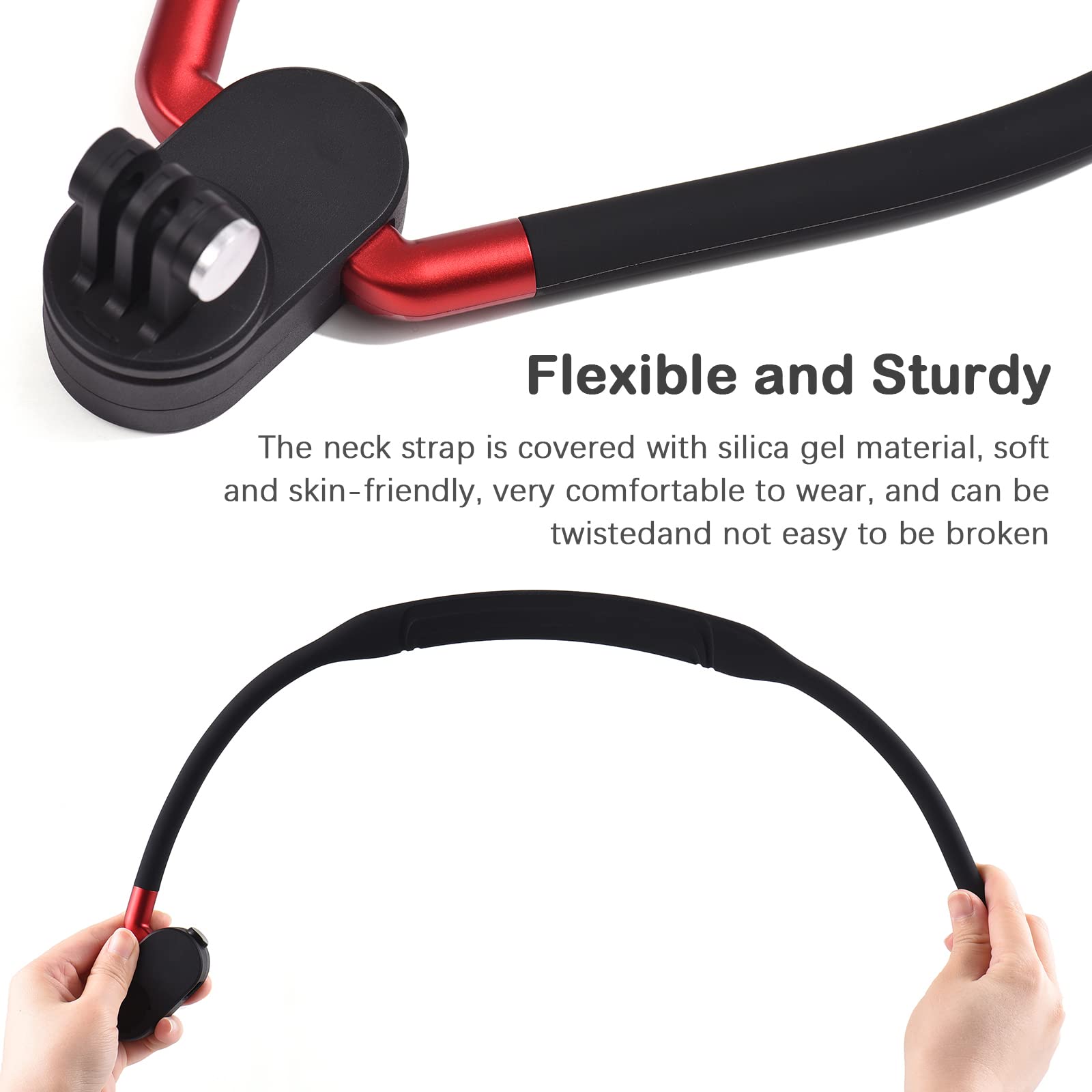 Andoer Sports Camera Neck Mount - Adjustable Chest Harness for Smartphones & Action Cameras - Compatible with GoPro Hero 11/10/9/8 & iPhone 14/13/12/11 - Perfect for Running, Cycling, Hiking & Outdoor Adventures
