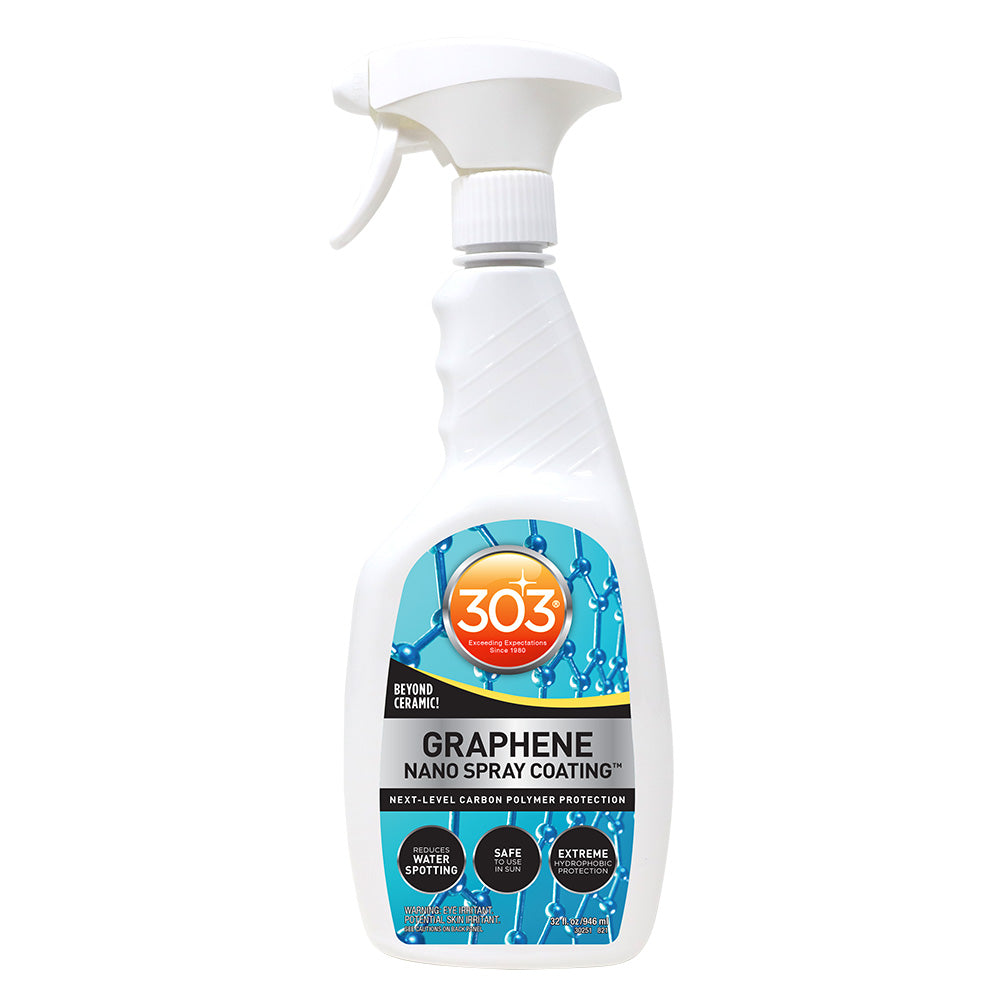 303 Marine Graphene Nano Spray Coating - 32oz Waterproof Protective Sealant for Boats, Cars, RVs - UV Resistant & Long-Lasting Shine - Perfect for Marine, Automotive & Outdoor Surfaces