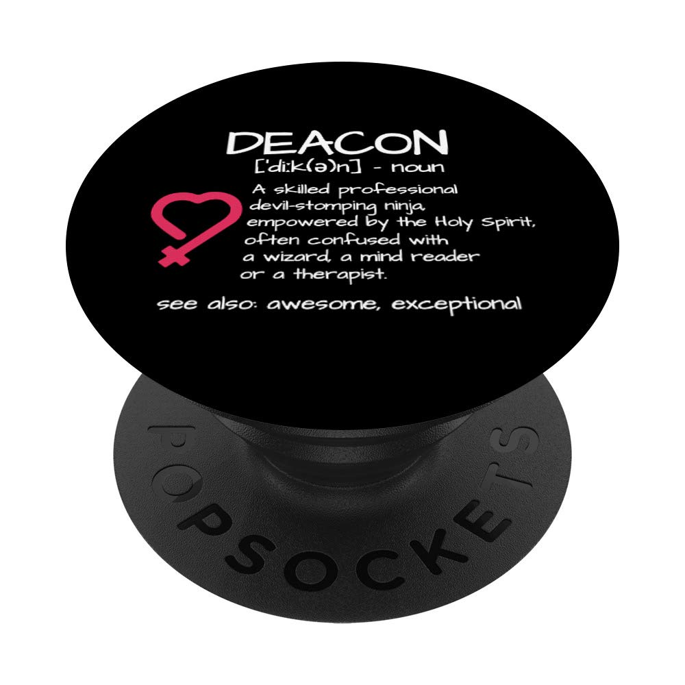 Deacon Definition Religious Gift - Swappable PopSockets PopGrip for Phones & Tablets | Funny Christian Present for Church Members & Clergy