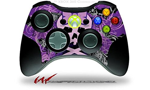 XBOX 360 Wireless Controller Skin - Purple Girly Skull Decal for Gaming Protection