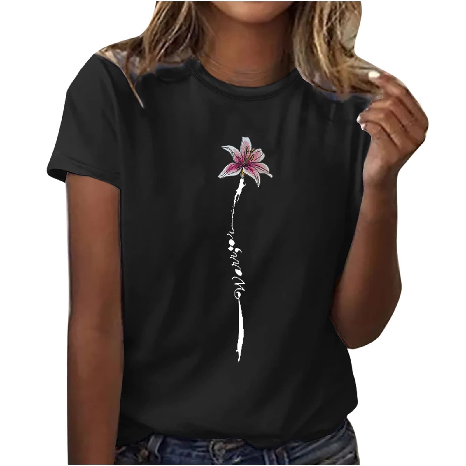 Women's Summer Workout T-Shirts - Casual Short Sleeve Tops for Gym & Outings