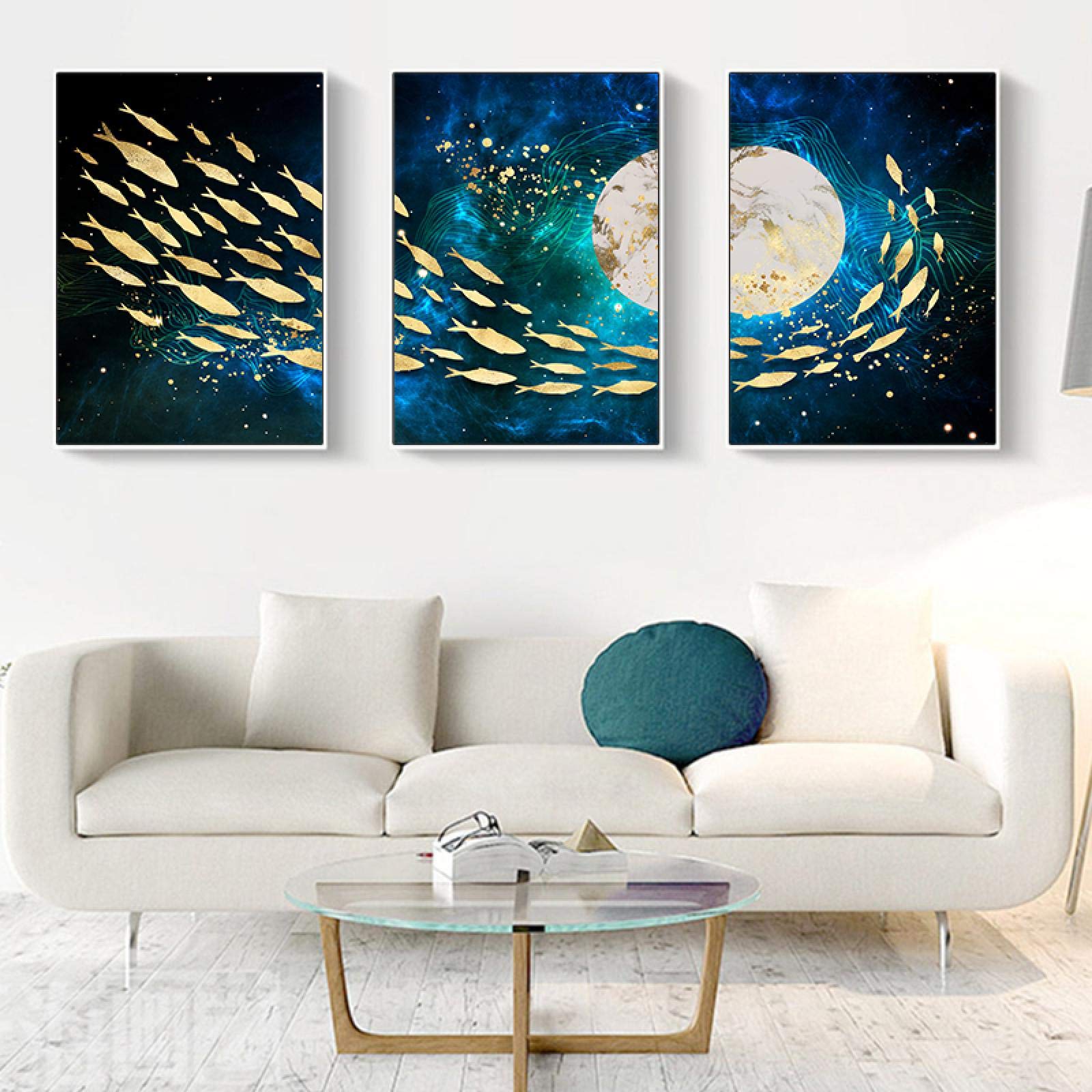 Abstract Buddhism Wall Art Canvas Painting - Buddhist Decor Prints for Living Room & Home - 70x90cm (28x35in) Frameless Buddha Mural - Perfect for Meditation Spaces, Yoga Rooms & Spiritual Home Decor
