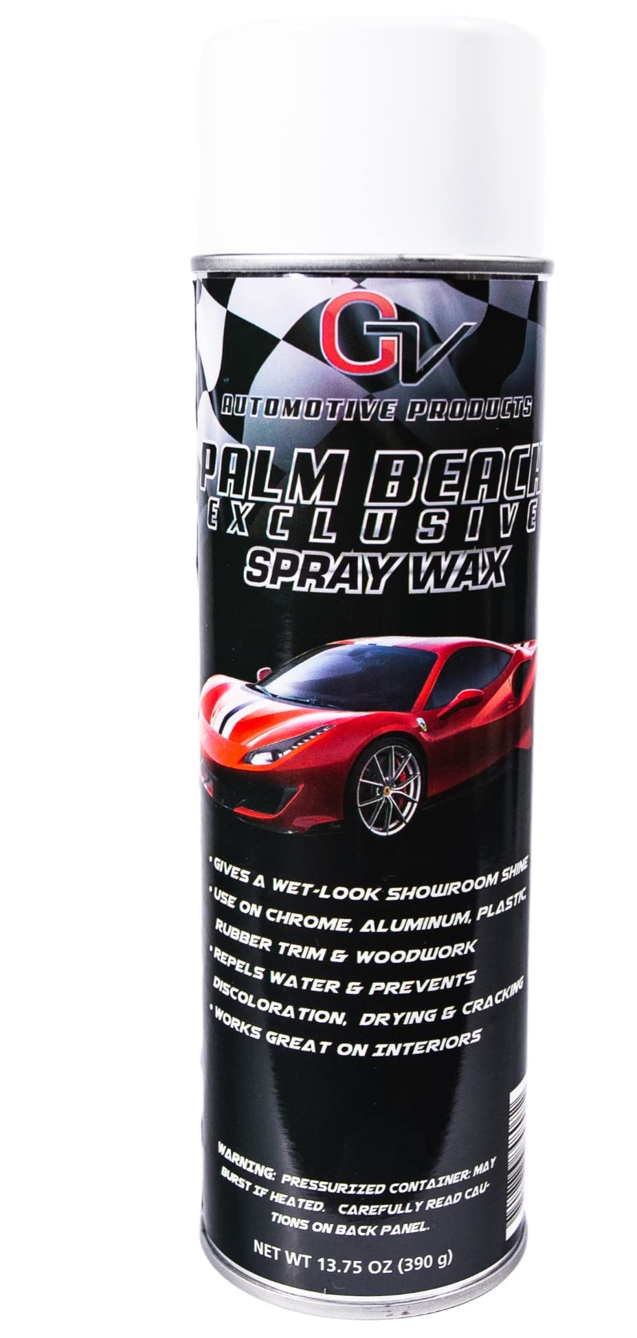 Premium Palm Beach Aerosol Spray Wax for Cars – Quick & Easy Car Wax Spray, Paint Protection for Carbon Fiber & Wood Grain Interiors – Ideal for Detailing, Shine & UV Protection