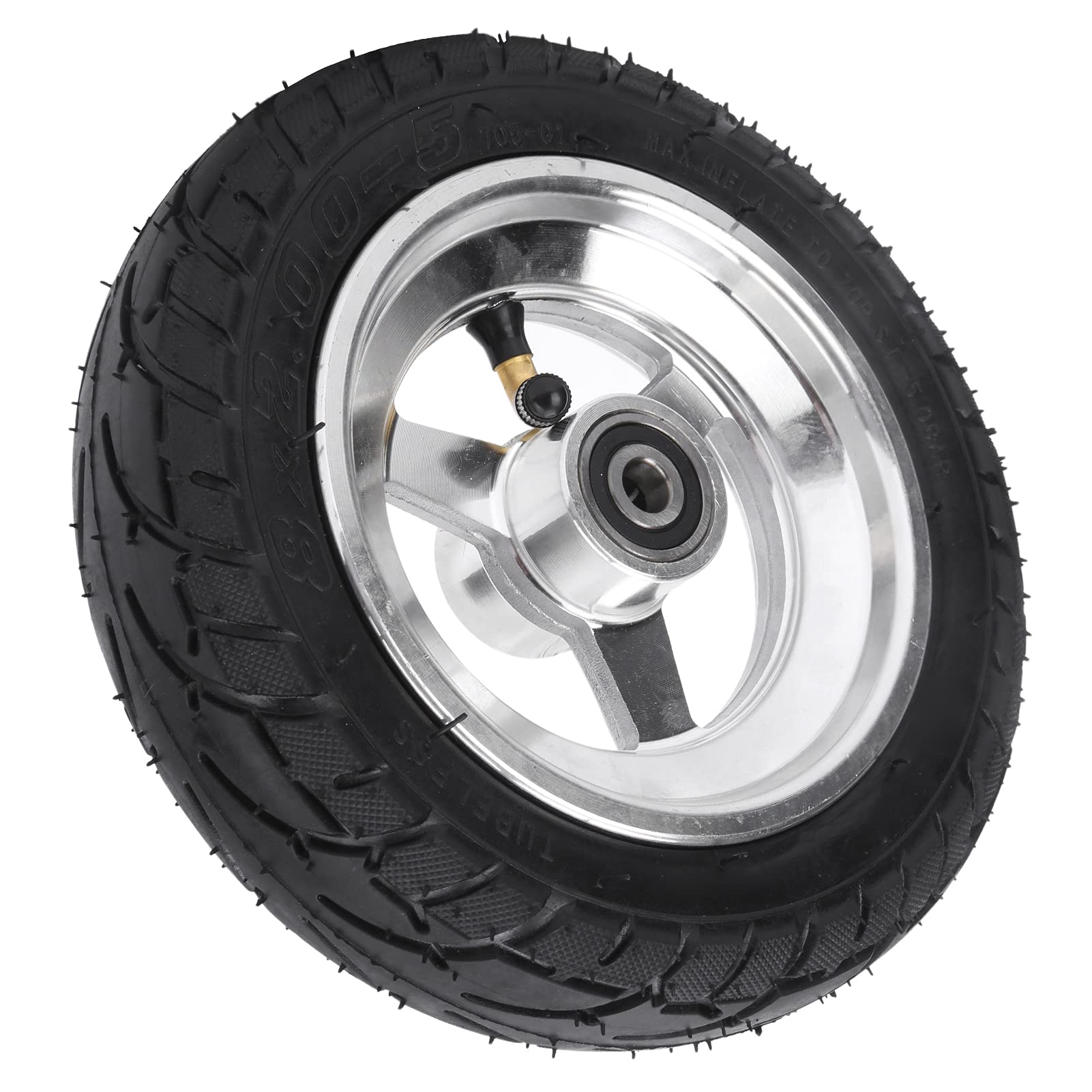 VBESTLIFE 8x2.00-5 Electric Scooter Tires - Pneumatic Air-Filled Tires with Durable Stainless Steel Wheel Hub - Perfect for Commuting, Urban Travel & Last-Mile Delivery