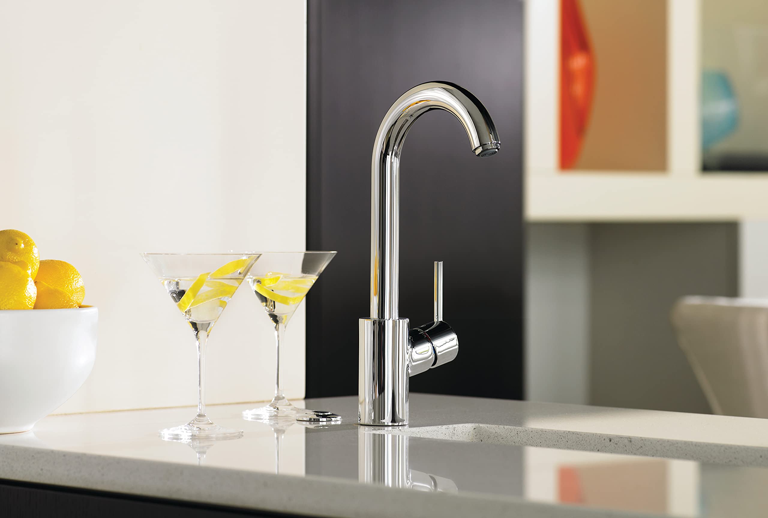Hansgrohe Talis S Chrome Bar Kitchen Faucet - Single Hole Bar Sink Faucet with Chrome Finish (Model 04287000) - Perfect for Small Kitchens, Wet Bars, and Prep Sinks