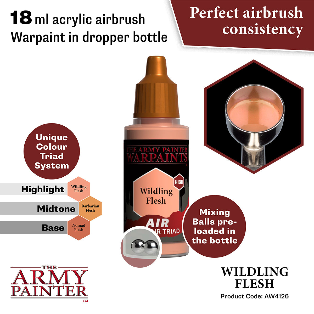Wildling Flesh Warpaints Air - High-Quality Fantasy Makeup for Cosplay & Halloween - Perfect for LARP, Theatrical Performances, and Costume Parties