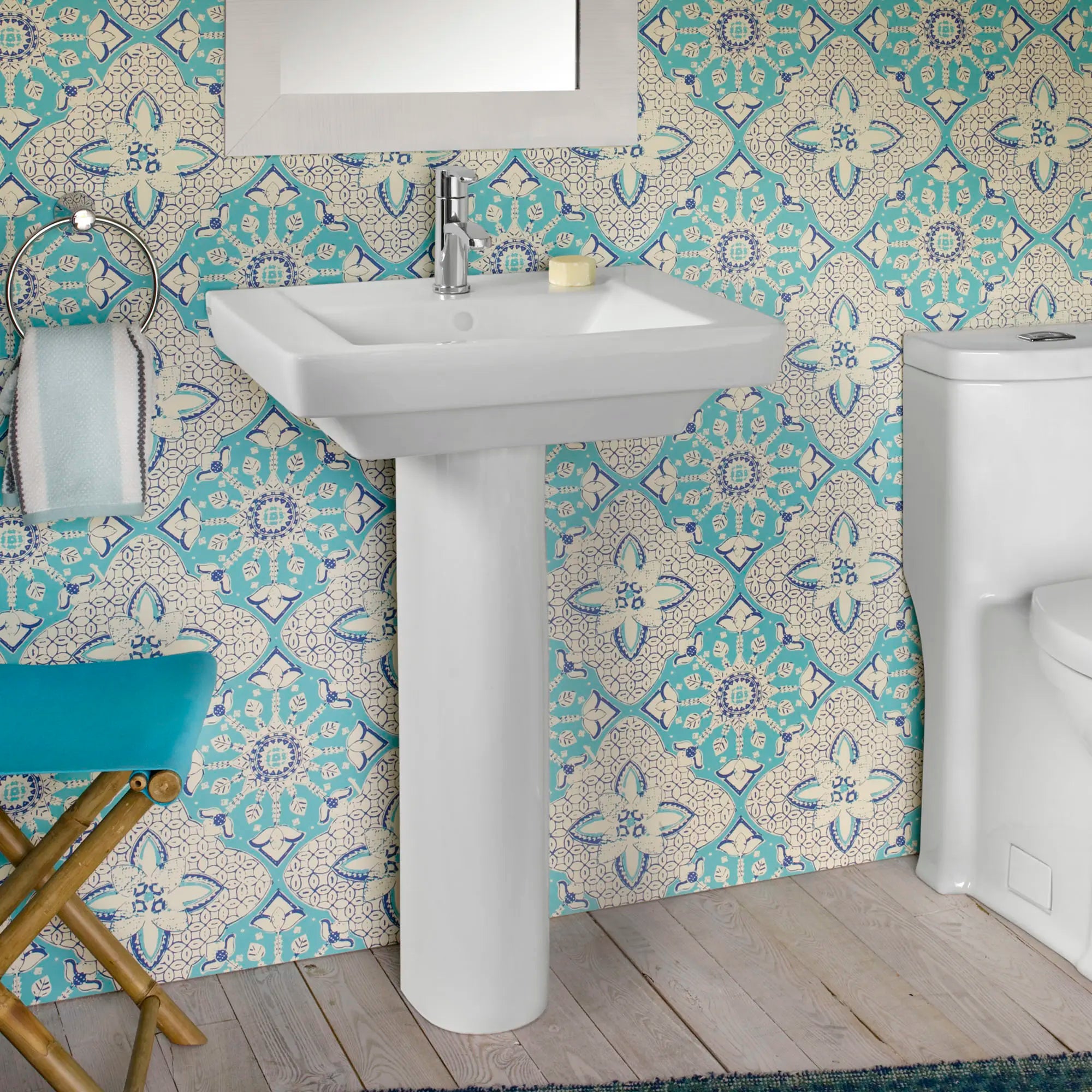 Boulevard® Center Hole Only Pedestal Sink Top - Modern Bathroom Vanity for Small Spaces, Perfect for Powder Rooms & Guest Baths