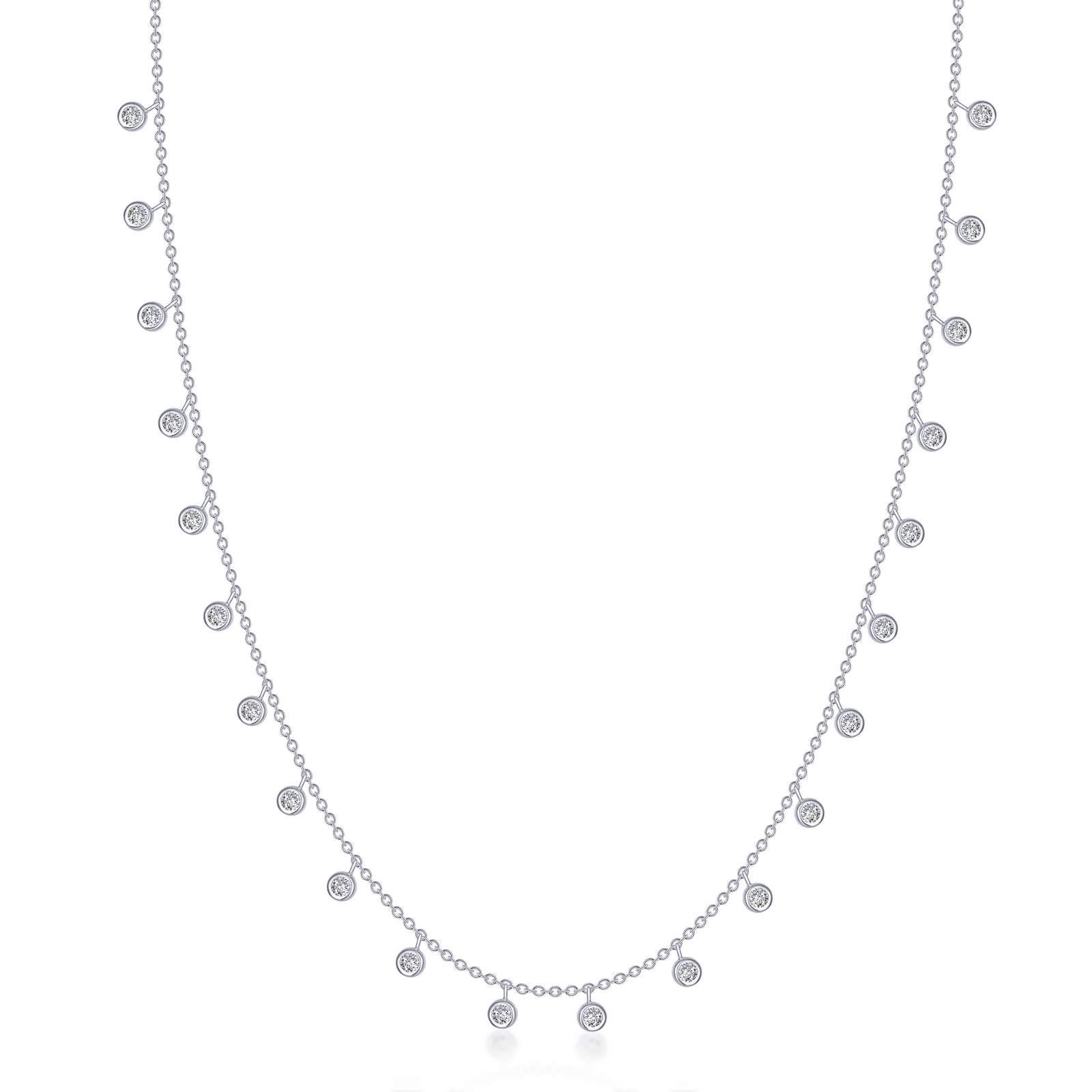 0.85 CTTW Waterfall Necklace - Elegant Dangling Gemstone Jewelry for Women | Perfect for Weddings, Parties & Special Occasions