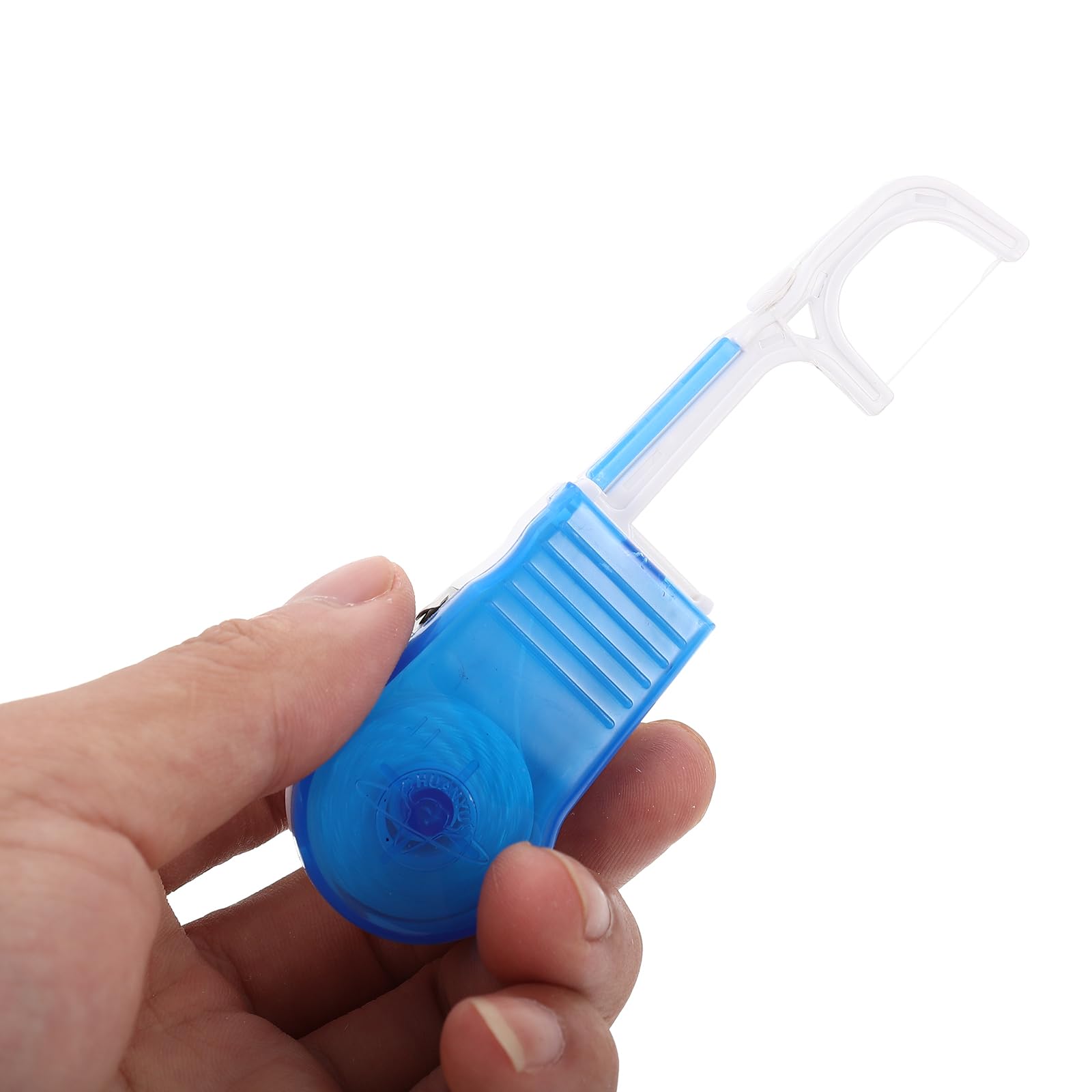 ARTIBETTER 2 Pack Dental Floss Holders with 60 Meters Refill Floss - Reusable Oral Care Tool for Teeth Cleaning, Travel & Home Use (Blue)