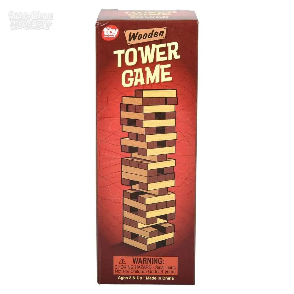 Premium 6-Piece Wooden Tower Stacking Game - Classic Family Board Game for Kids & Adults - Perfect for Parties, Game Nights & Indoor Fun