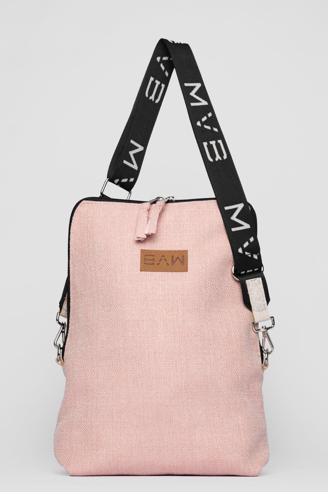 Vegan Crossbody Bag for Women - Summer Canvas & Cork Flop Shoulder Purse in Soft Pink | Perfect for Beach, Travel & Casual Outings