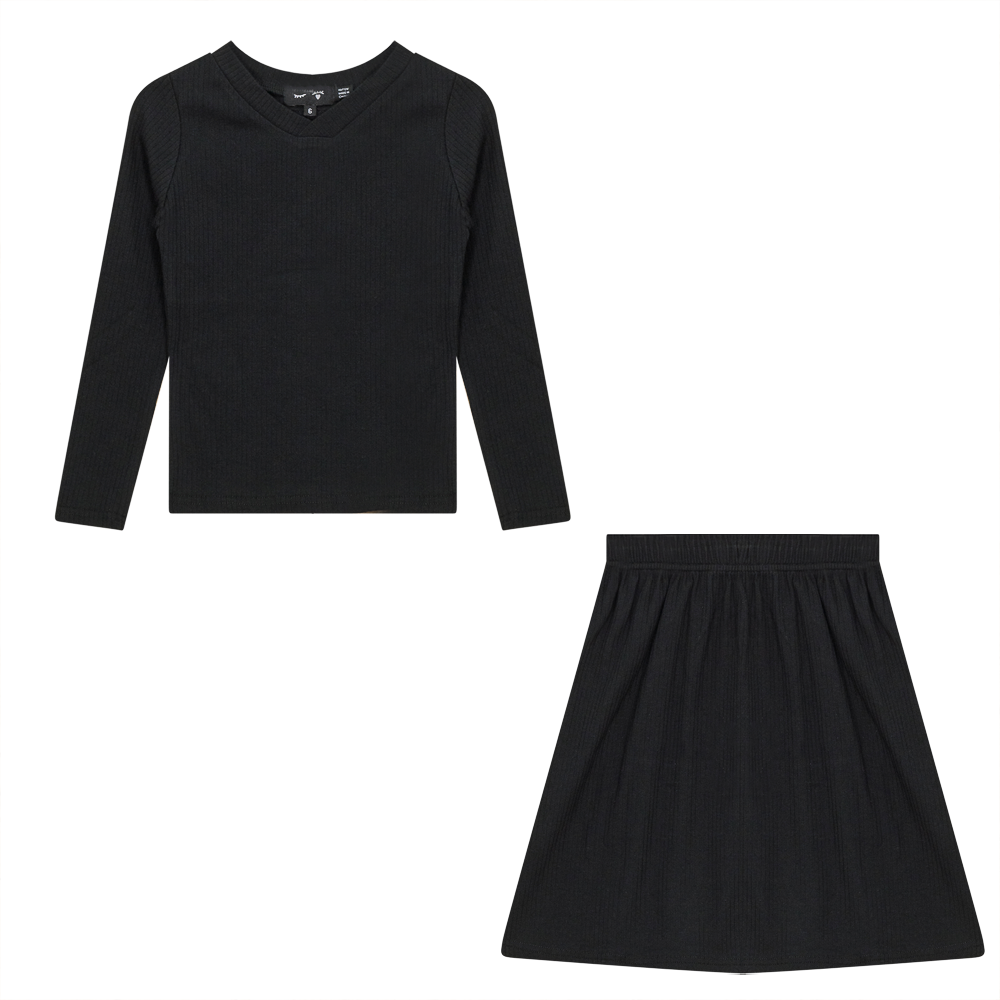 Stylish Ribbed V-Neck 2-Piece Set for Women - Comfortable & Trendy Outfit for Casual Wear, Date Nights & Office Looks