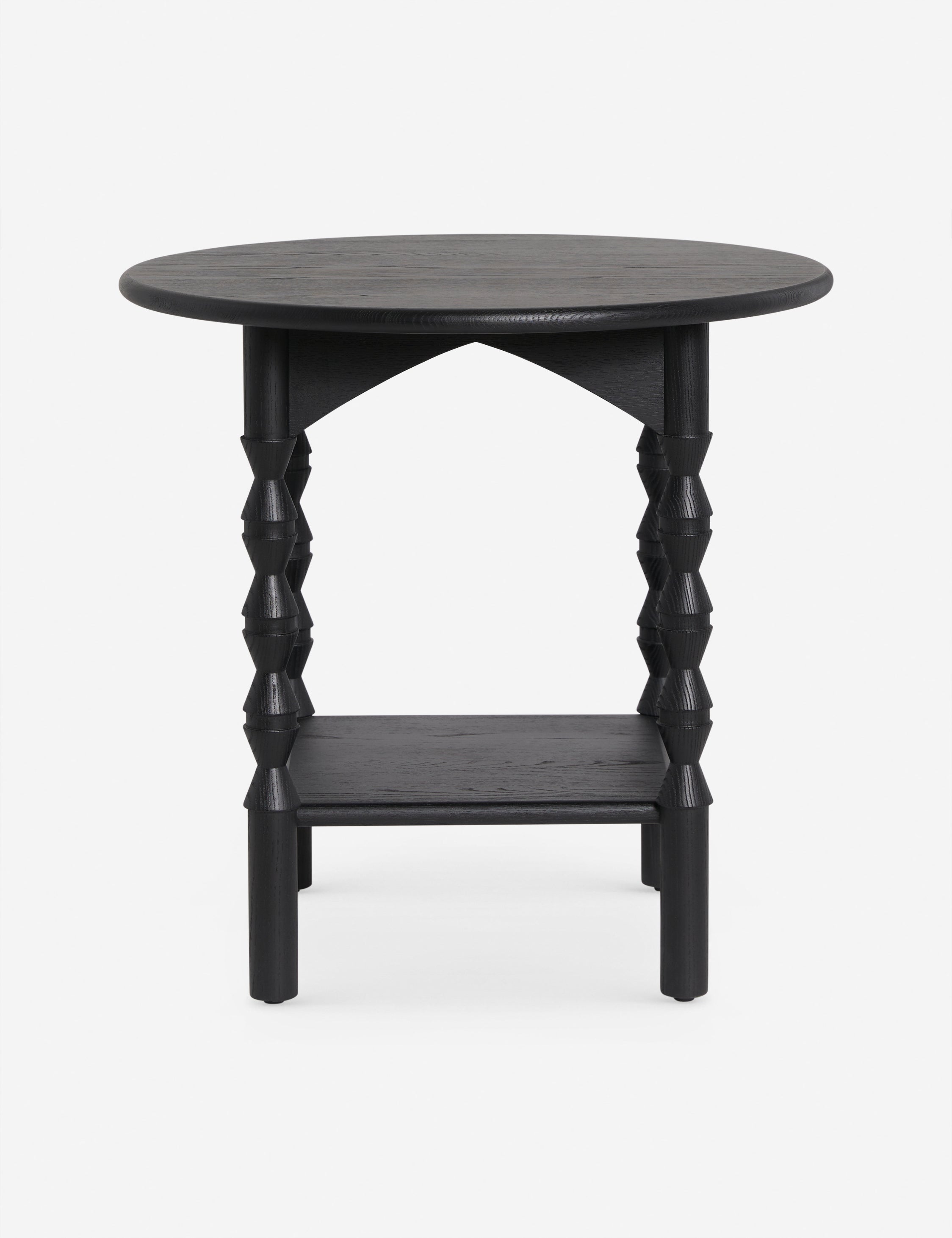 Topia Round Side Table by Ginny Macdonald - Modern End Table for Living Room, Bedroom & Outdoor Use - Small Accent Table with Sturdy Metal Base